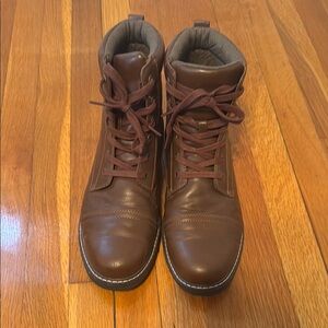 Goodfellow & Co Tan Leather Lace-Up Boots